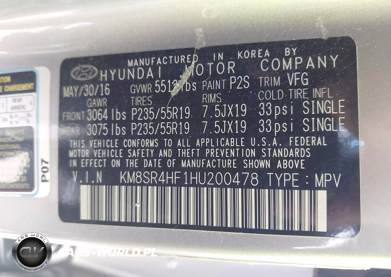 2017 Hyundai Santa Fe Limited Ultimate VIN:KM8SR4HF1HU200478 - 9