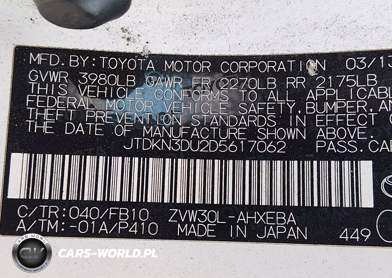 2013 Toyota Prius Two VIN:JTDKN3DU2D5617062 - 17