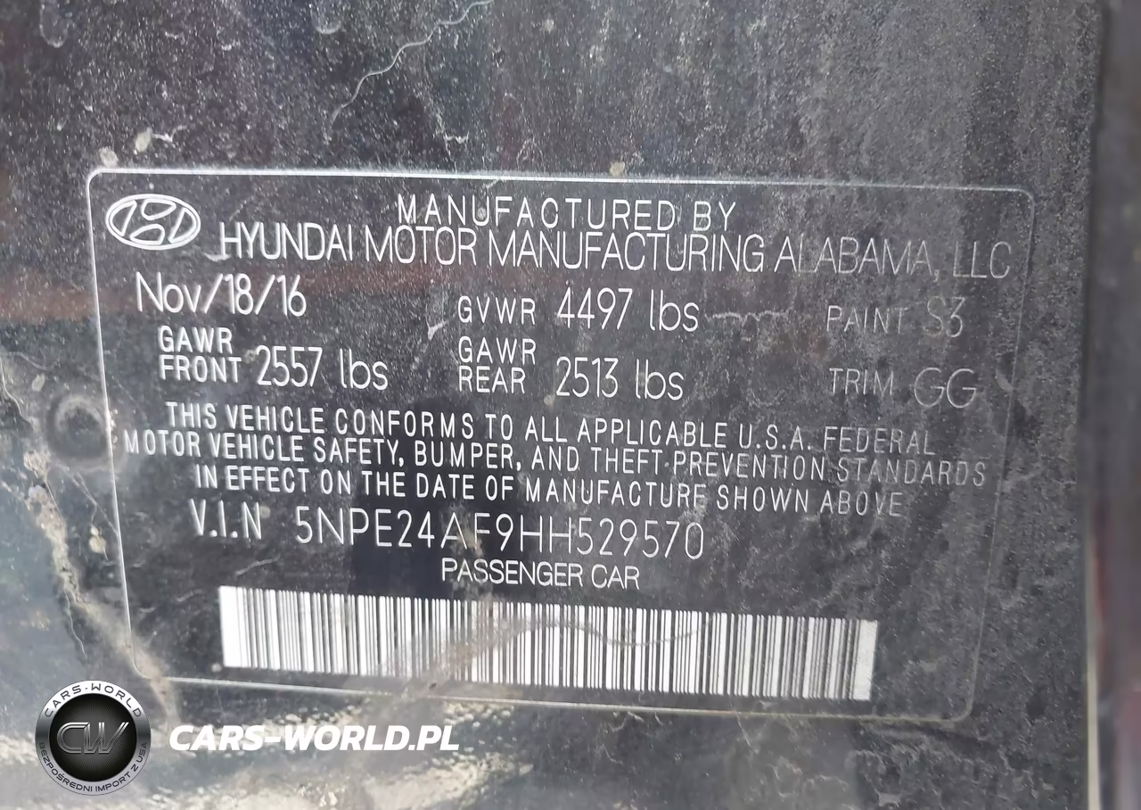 2017 Hyundai Sonata VIN:5NPE24AF9HH529570 - 9
