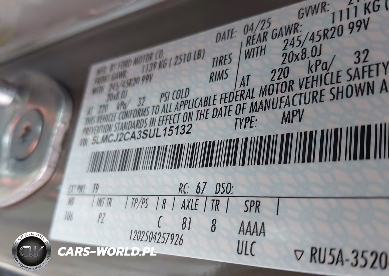 2025 Lincoln Corsair Reserve VIN:5LMCJ2CA3SUL15132 - 9