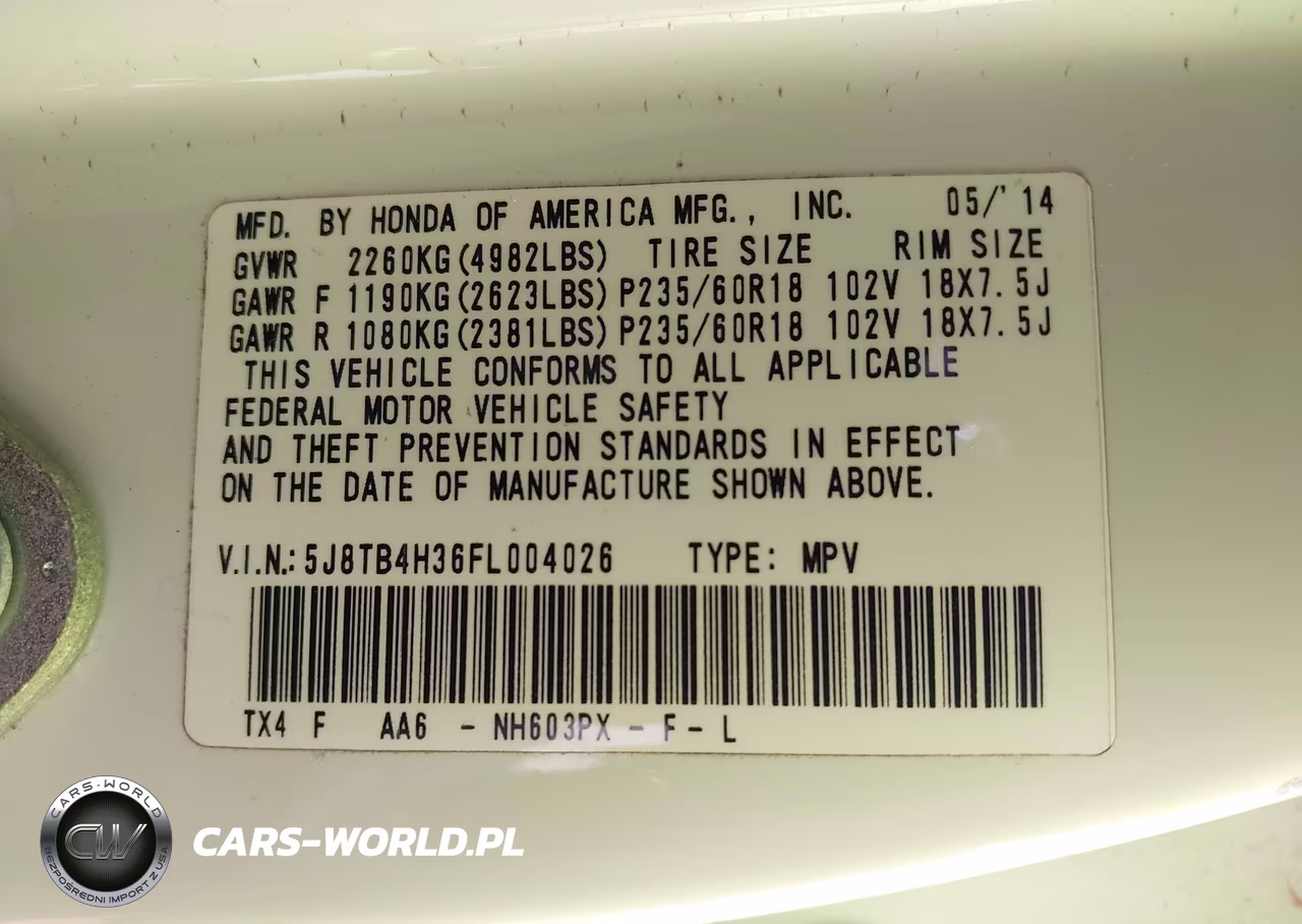 2015 Acura Rdx VIN:5J8TB4H36FL004026 - 9