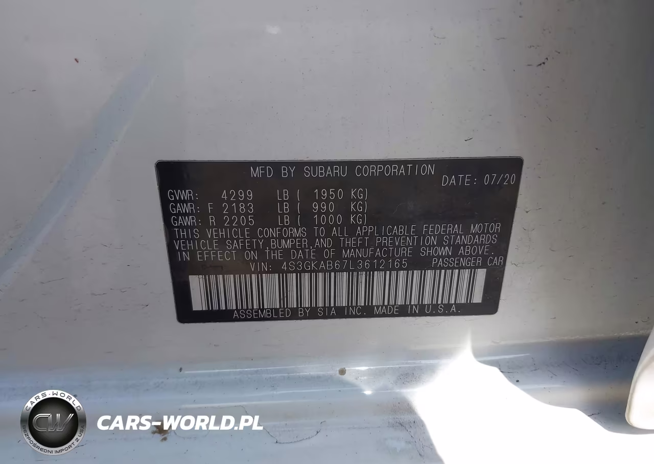 2020 Subaru Impreza Sedan VIN:4S3GKAB67L3612165 - 9