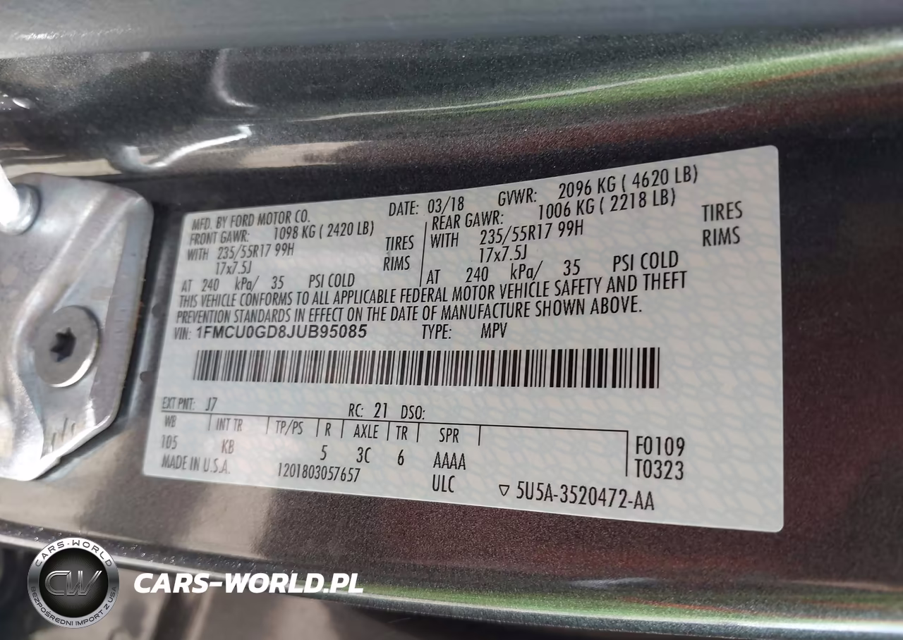 2018 Ford Escape Se VIN:1FMCU0GD8JUB95085 - 9