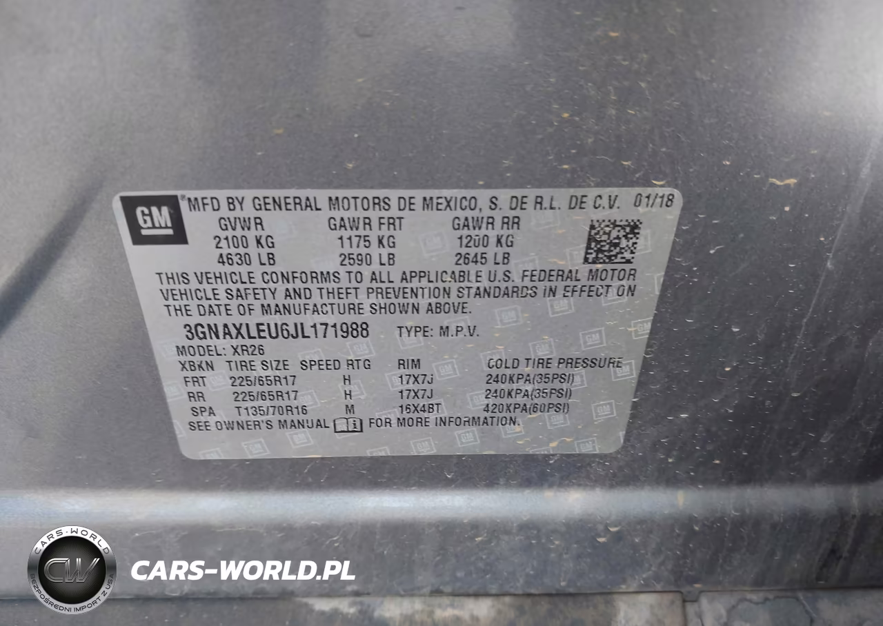 2018 Chevrolet Equinox Lt VIN:3GNAXLEU6JL171988 - 9