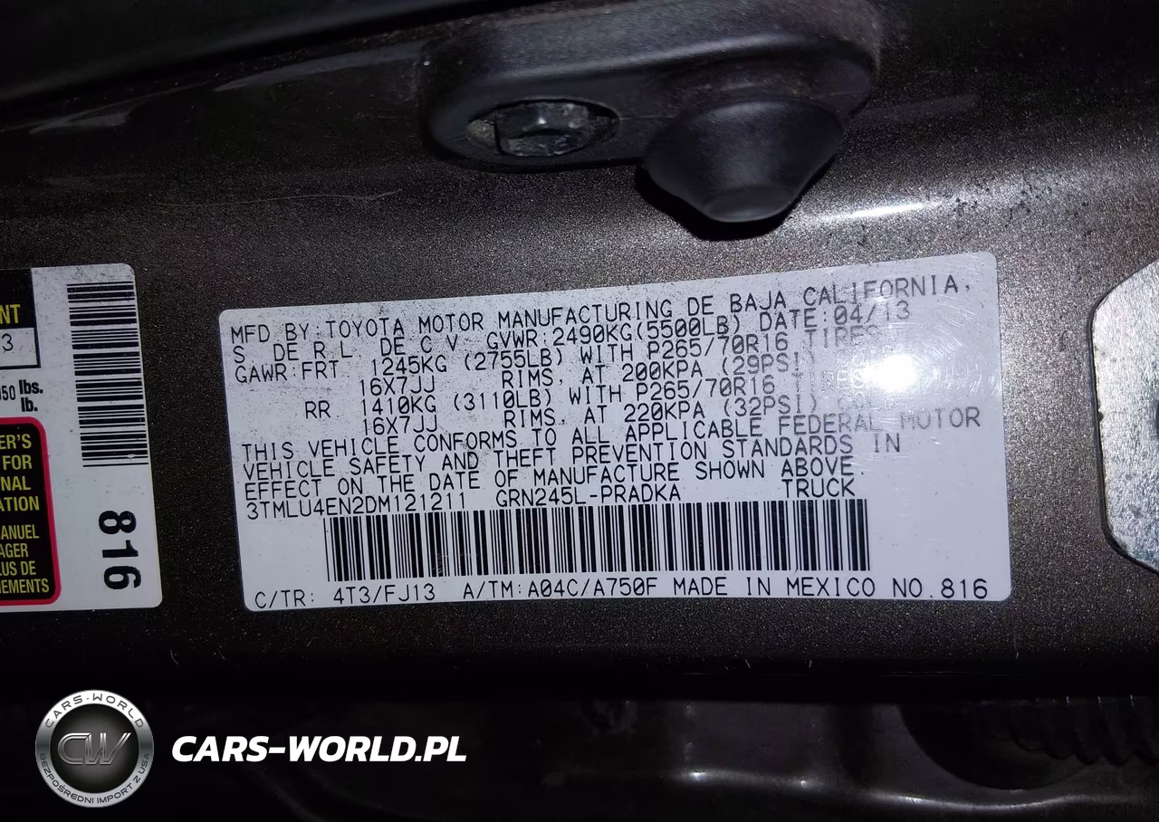 2013 Toyota Tacoma Base V6 VIN:3TMLU4EN2DM121211 - 9