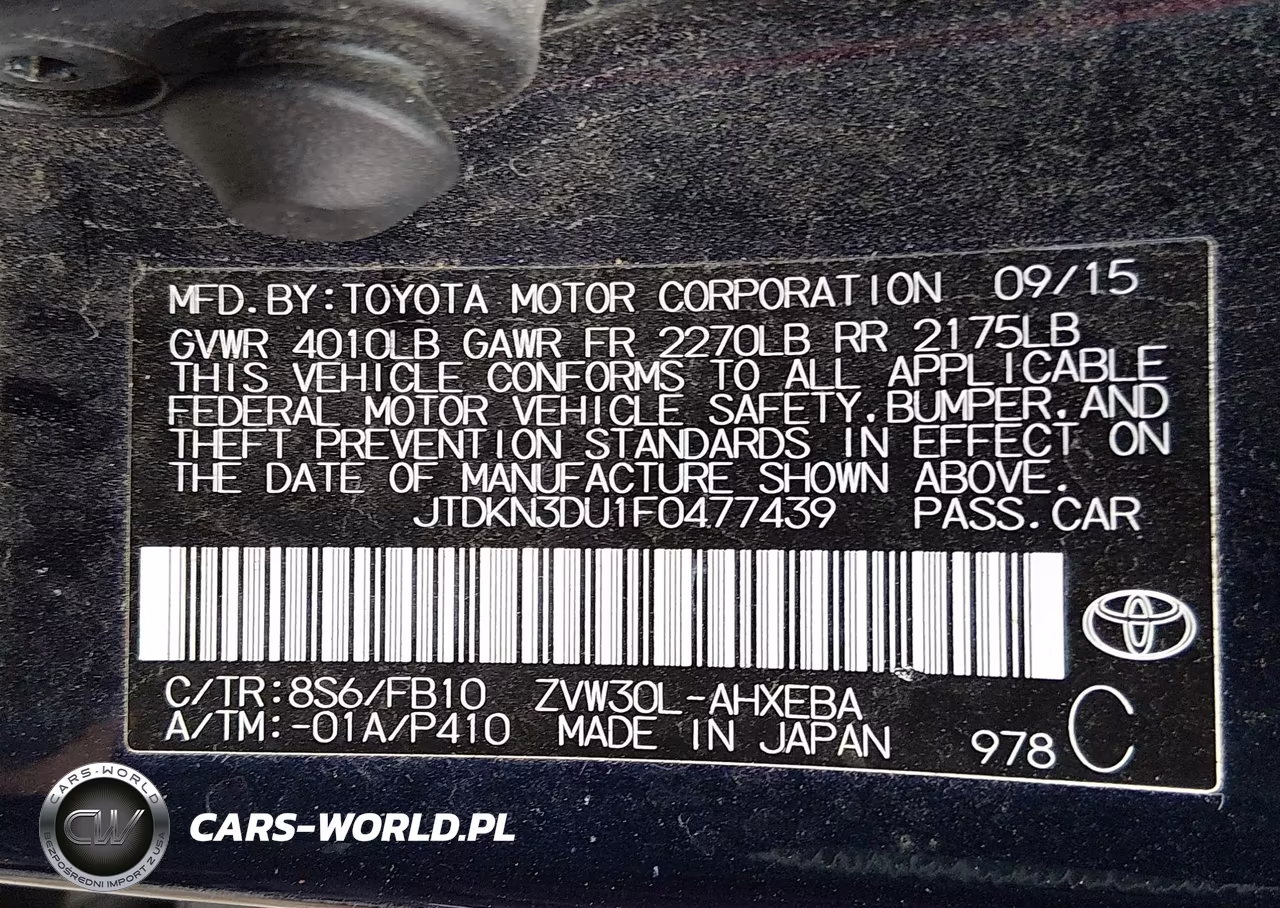 2015 Toyota Prius Three VIN:JTDKN3DU1F0477439 - 9