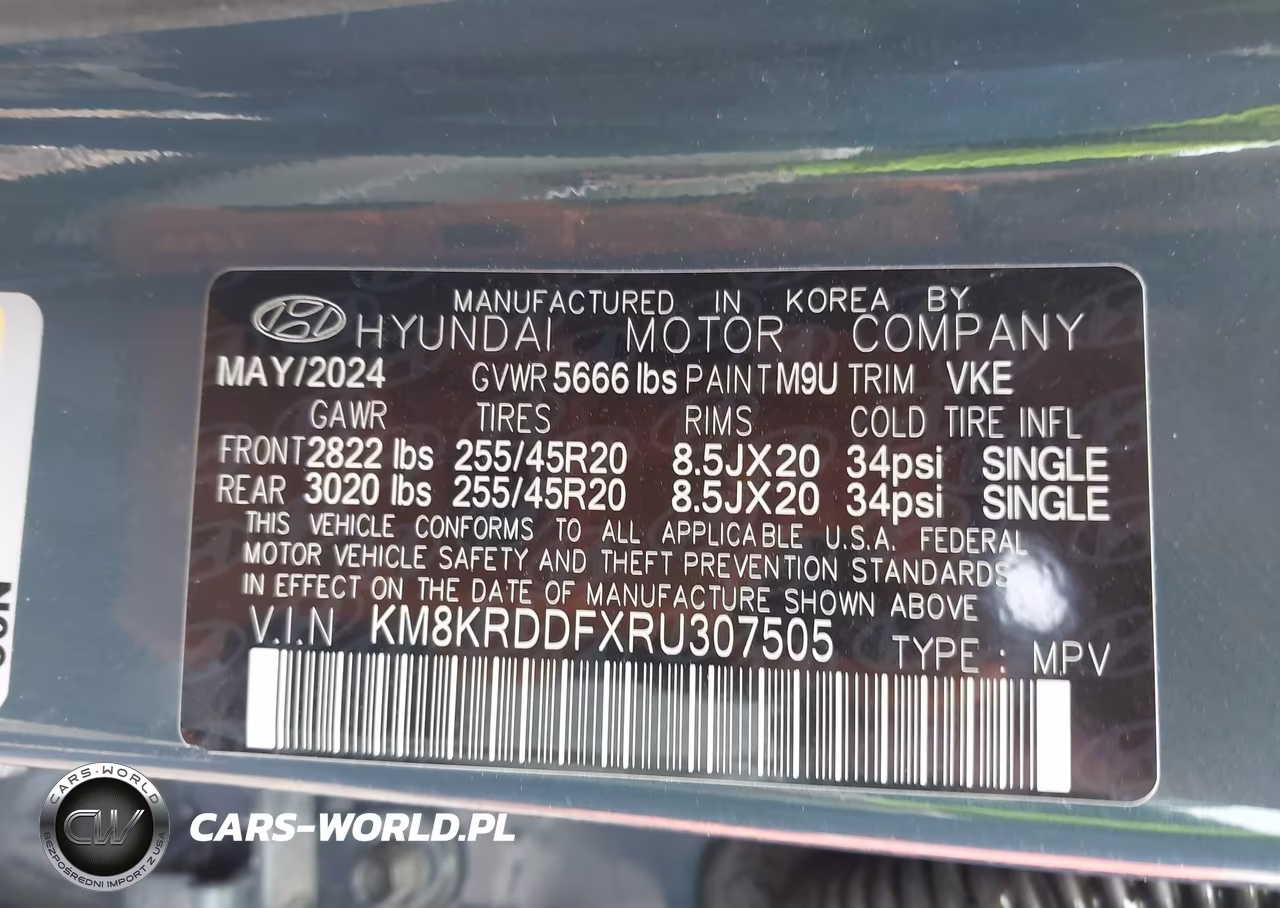 2024 Hyundai Ioniq 5 Limited VIN:KM8KRDDFXRU307505 - 9