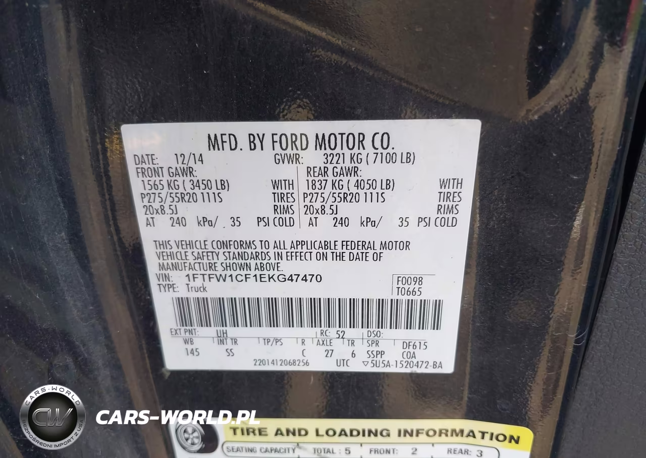 2014 Ford F-150 Stx VIN:1FTFW1CF1EKG47470 - 9