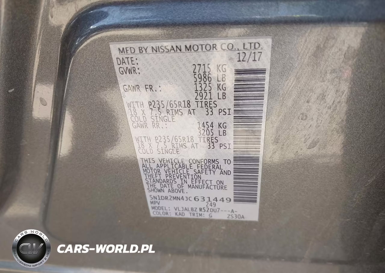 2018 Nissan Pathfinder S VIN:5N1DR2MN4JC631449 - 9