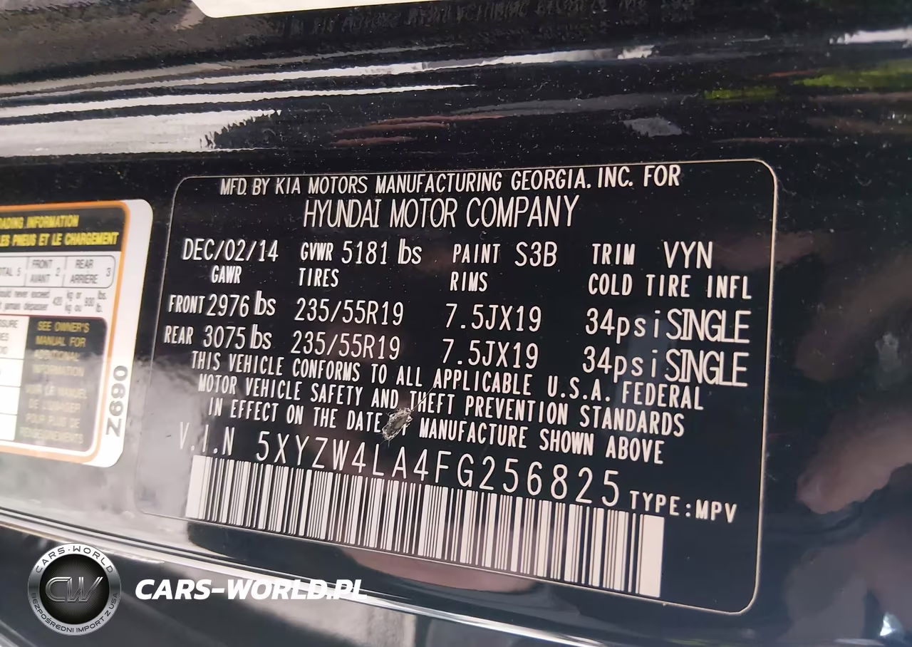 2015 Hyundai Santa Fe Sport 2.0L Turbo VIN:5XYZW4LA4FG256825 - 9