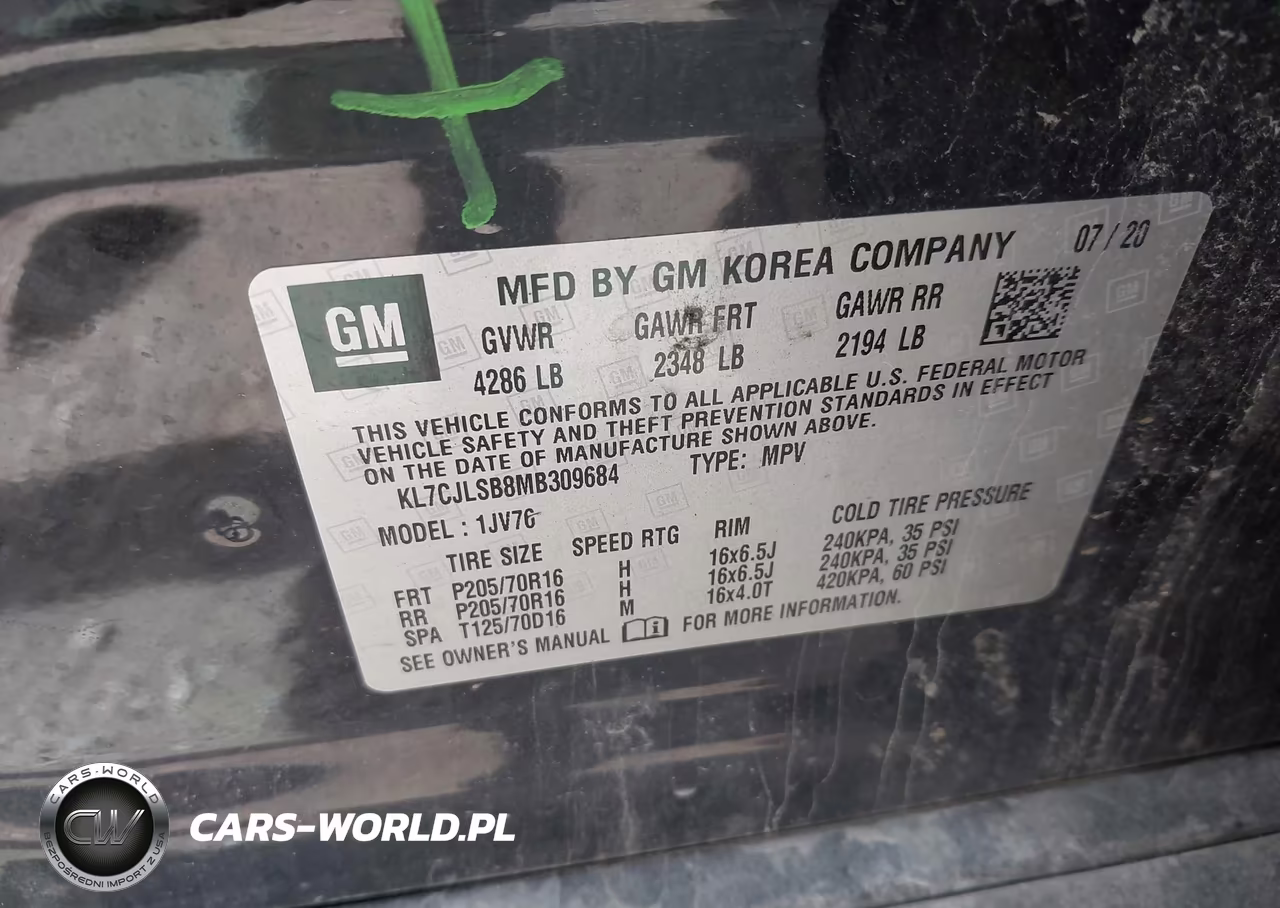 2021 Chevrolet Trax Fwd Lt VIN:KL7CJLSB8MB309684 - 9