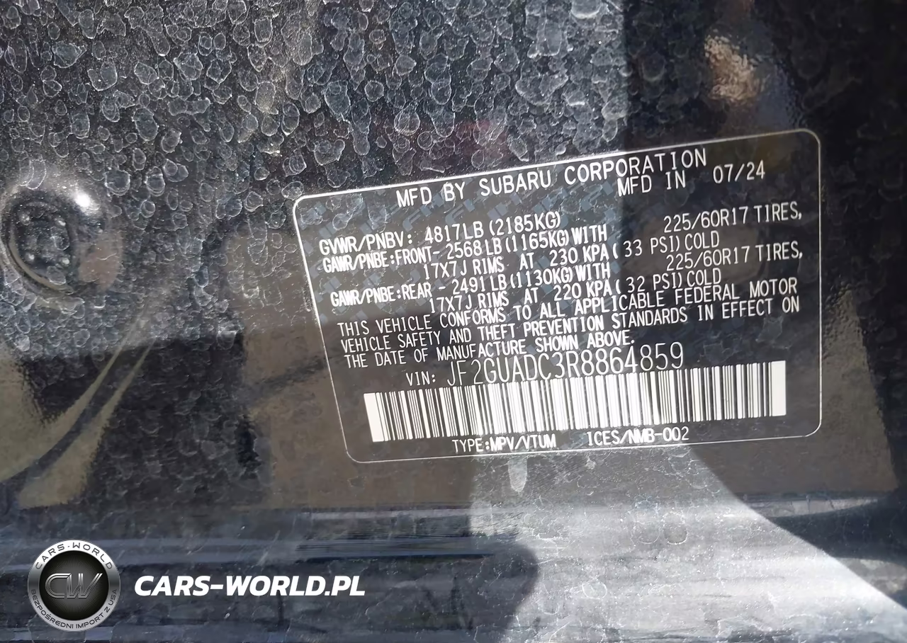 2024 Subaru Crosstrek Premium VIN:JF2GUADC3R8864859 - 9
