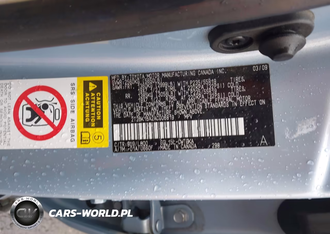2010 Lexus Rx 350 VIN:2T2BK1BA2AC006819 - 9
