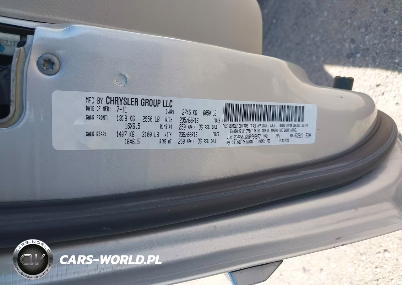 2011 Dodge Grand Caravan Crew VIN:2D4RN5DG6BR790977 - 9