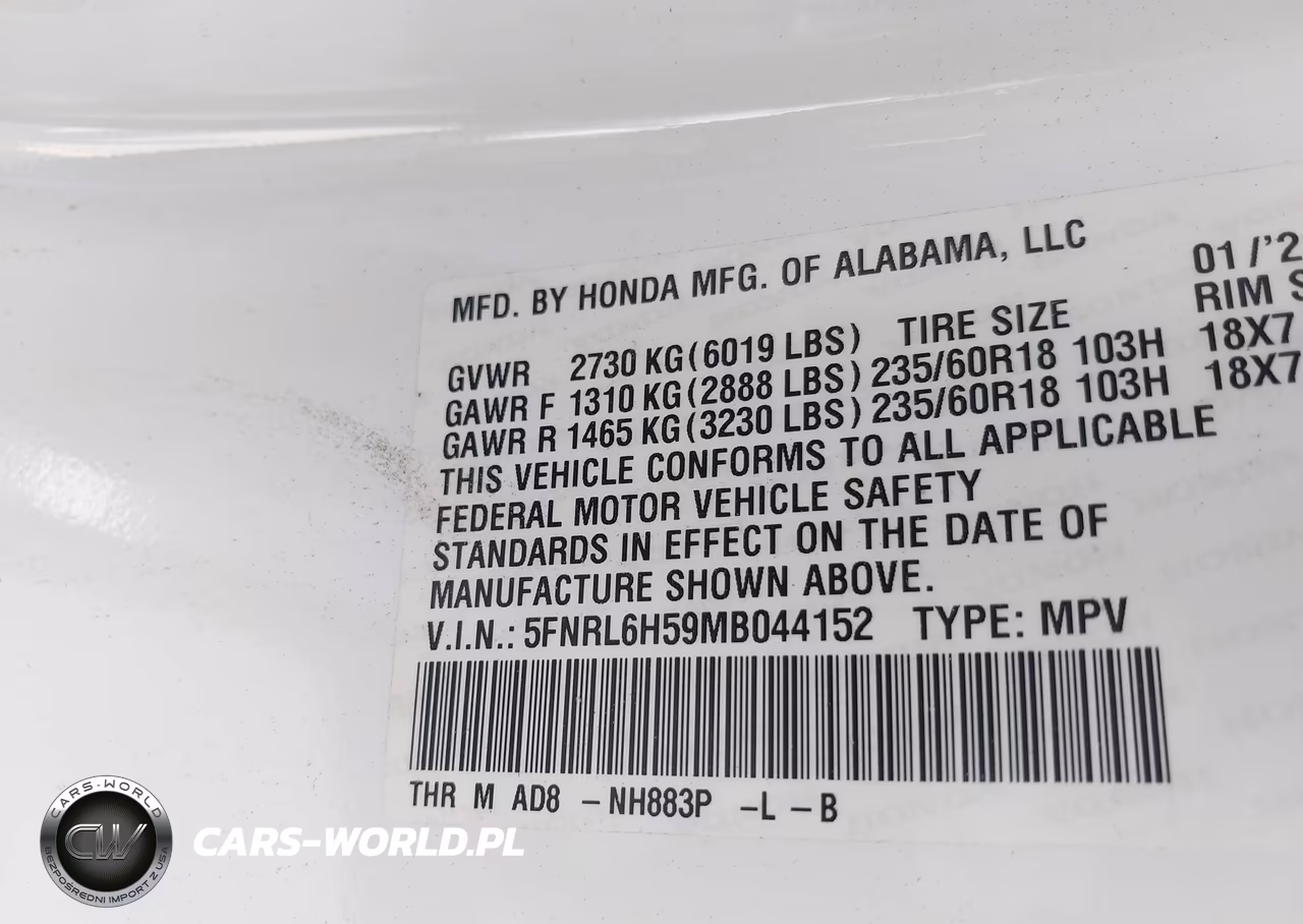 2021 Honda Odyssey Ex VIN:5FNRL6H59MB044152 - 9