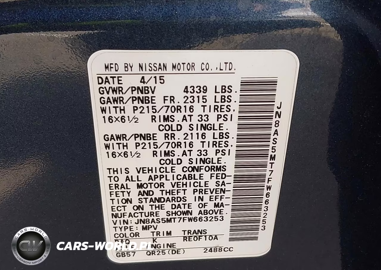 2015 Nissan Rogue Select S VIN:JN8AS5MT7FW663253 - 9