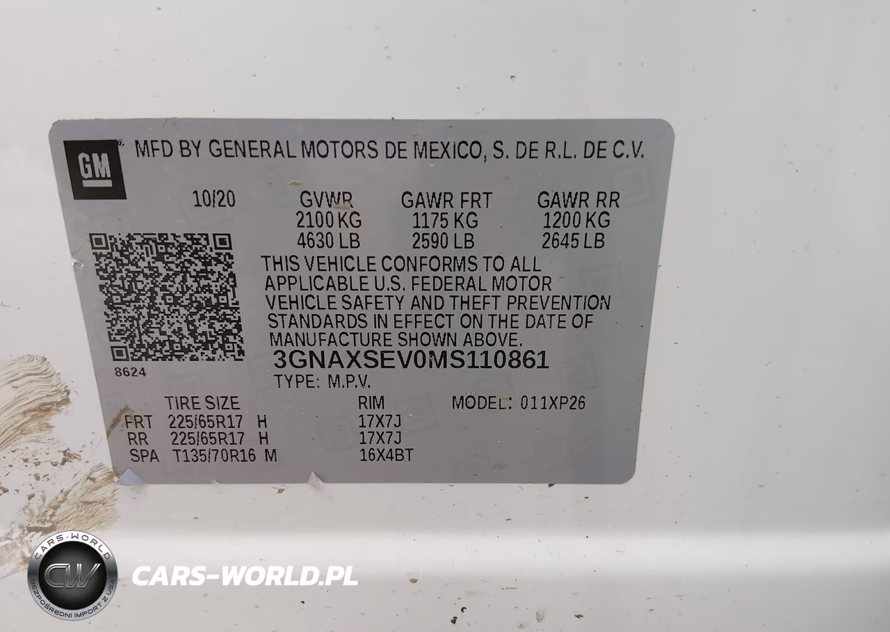 2021 Chevrolet Equinox Awd Ls VIN:3GNAXSEV0MS110861 - 9