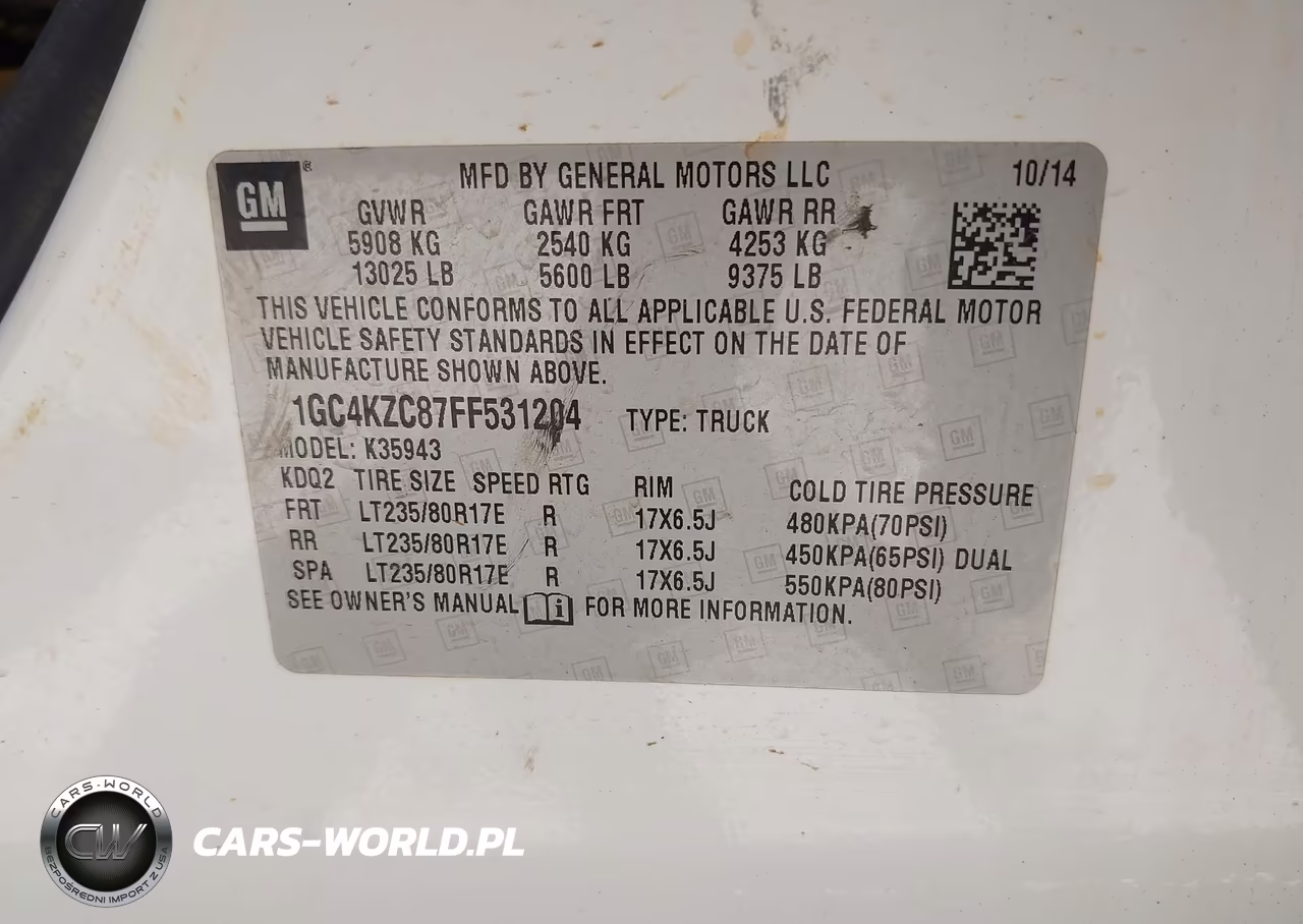 2015 Chevrolet Silverado 3500Hd Lt VIN:1GC4KZC87FF531204 - 9