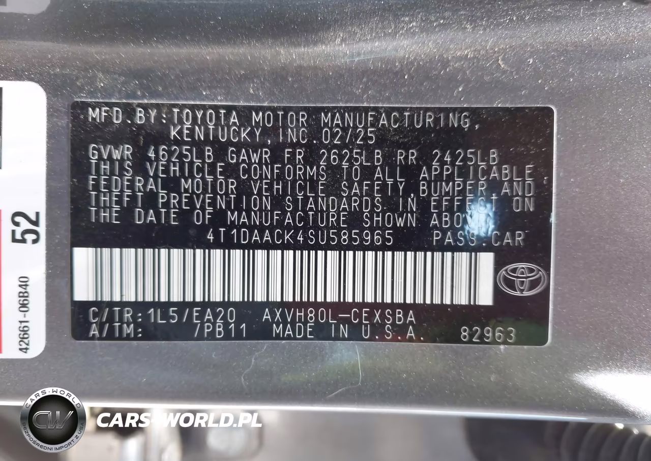 2025 Toyota Camry Se VIN:4T1DAACK4SU585965 - 9