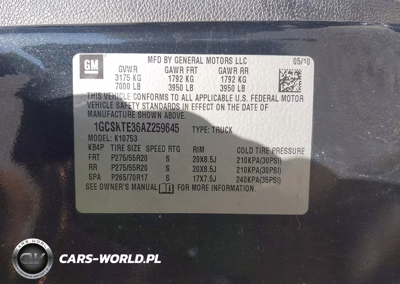 2010 Chevrolet Silverado 1500 Ltz VIN:1GCSKTE36AZ259645 - 9