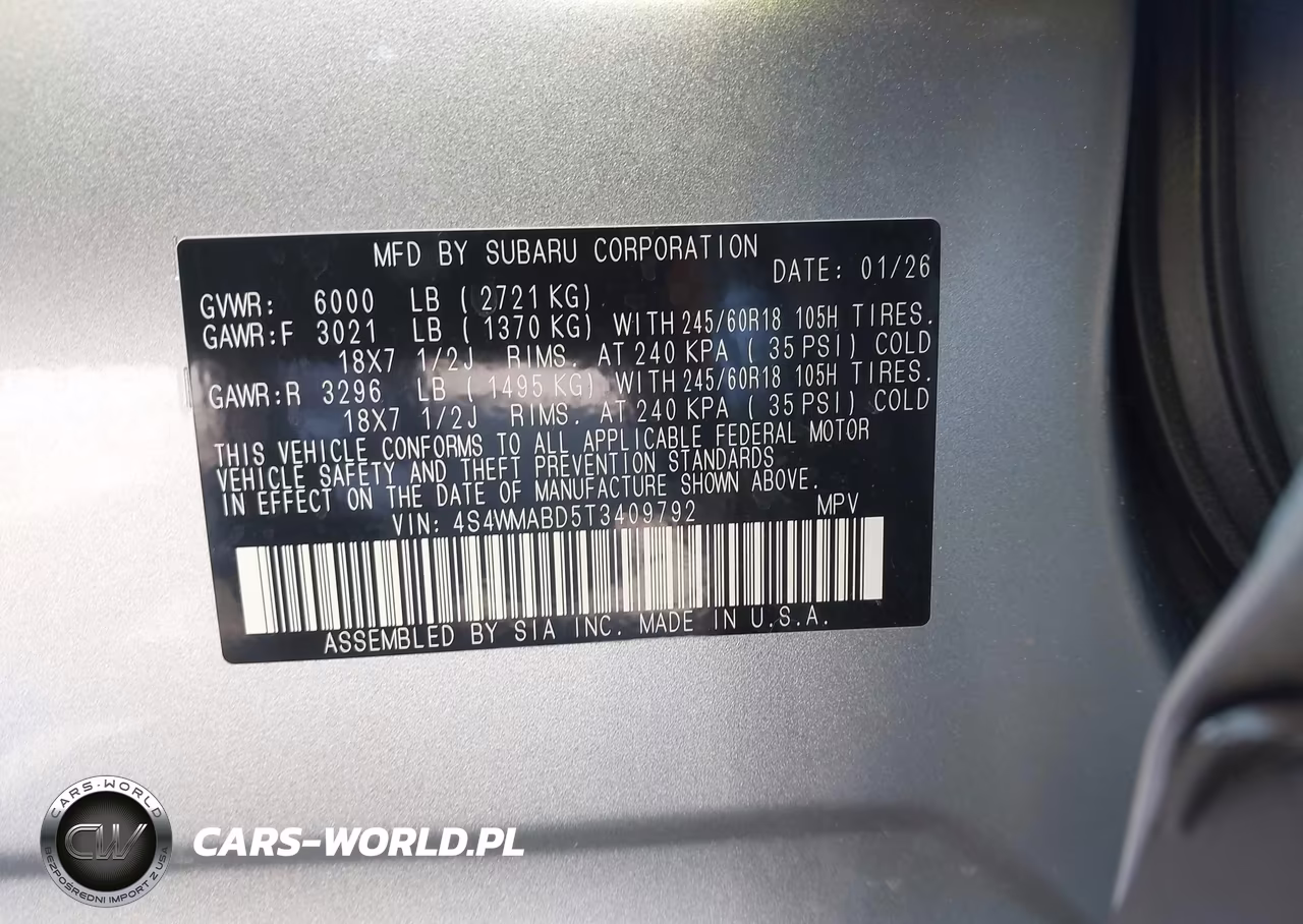 2026 Subaru Ascent Premium 7-Passenger VIN:4S4WMABD5T3409792 - 9