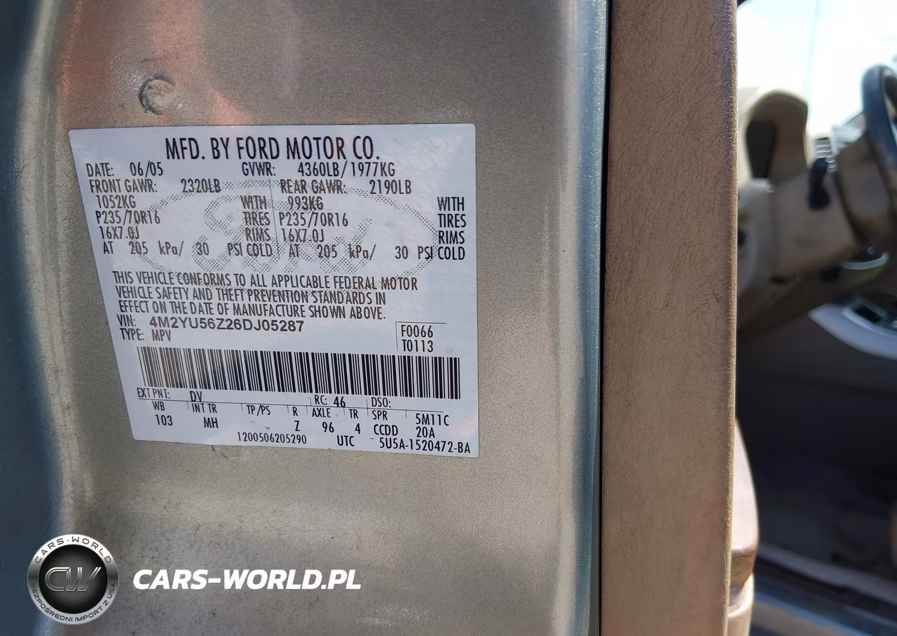 2006 Mercury Mariner Convenience VIN:4M2YU56Z26DJ05287 - 9