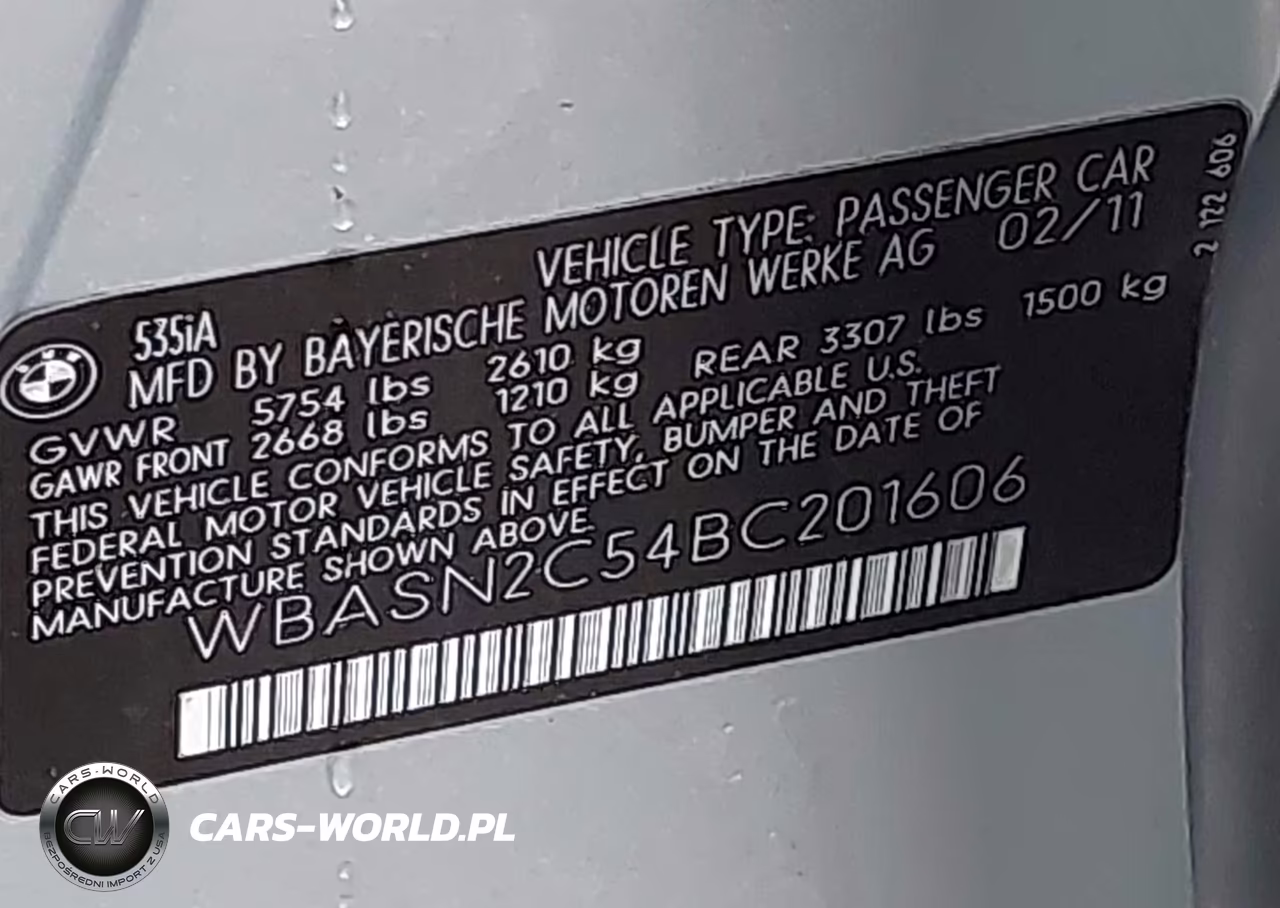 2011 BMW 535I Gran Turismo VIN:WBASN2C54BC201606 - 9