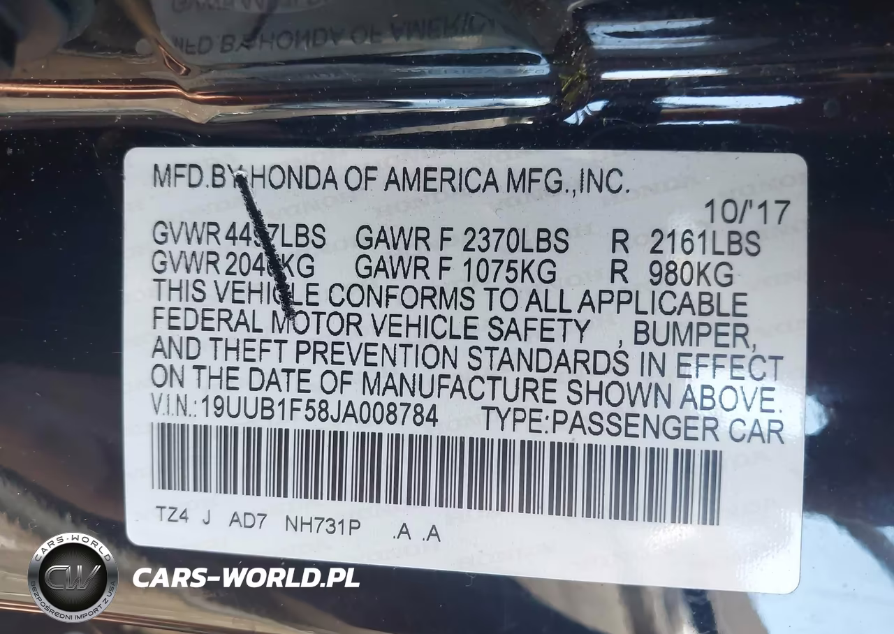 2018 Acura Tlx Tech Pkg VIN:19UUB1F58JA008784 - 9