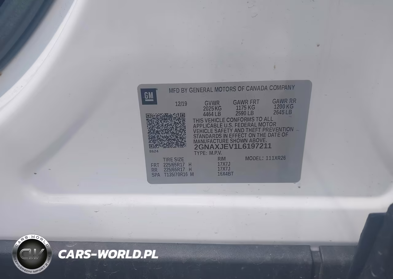 2020 Chevrolet Equinox Fwd 2Fl VIN:2GNAXJEV1L6197211 - 9