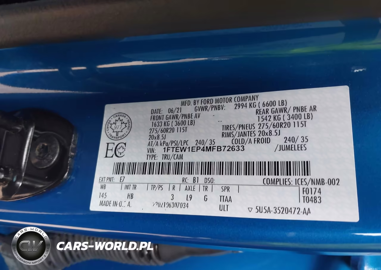 2021 Ford F-150 Lariat VIN:1FTEW1EP4MFB72633 - 9