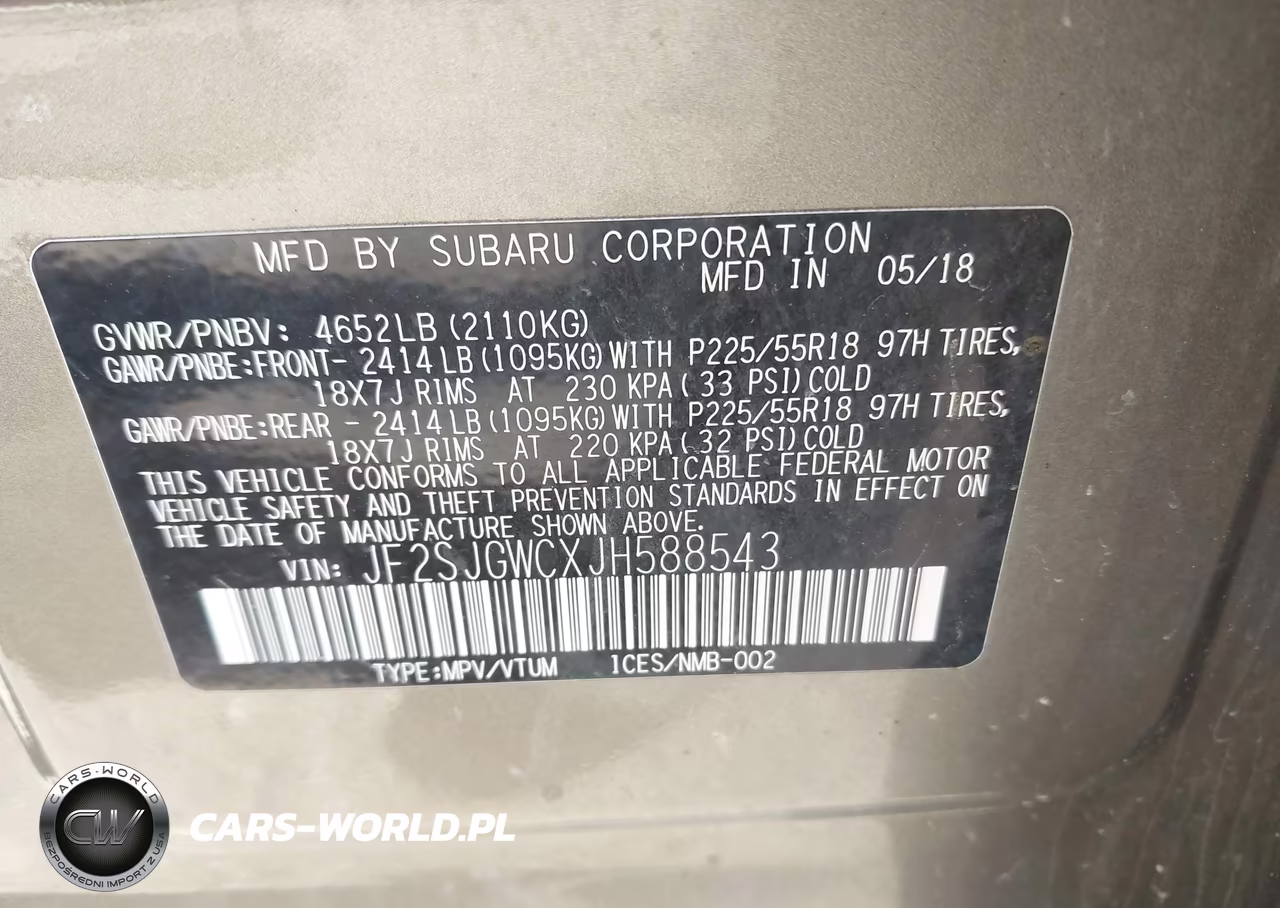 2018 Subaru Forester 2.0Xt Touring VIN:JF2SJGWCXJH588543 - 9