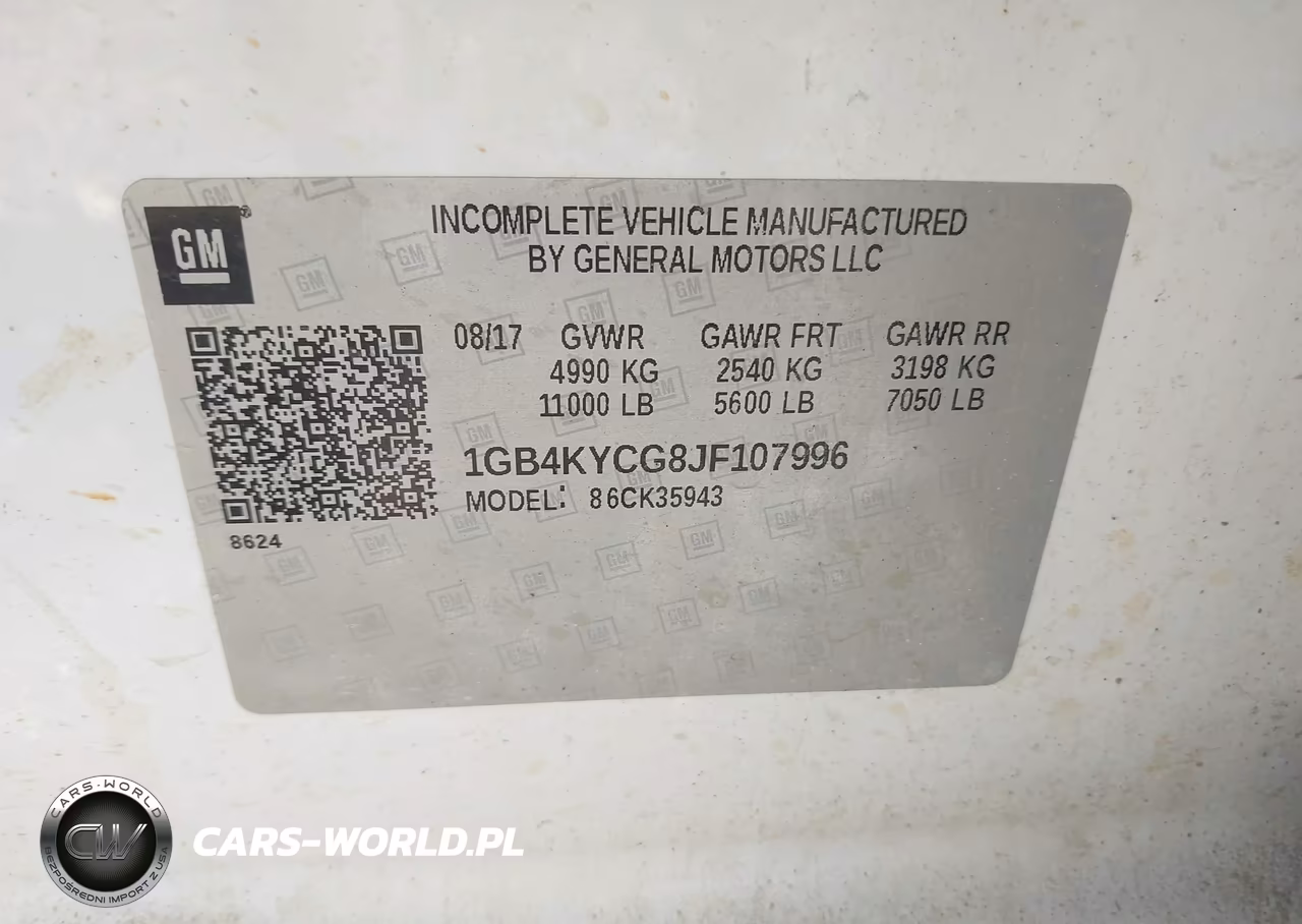 2018 Chevrolet Silverado 3500Hd Chassis Wt VIN:1GB4KYCG8JF107996 - 8