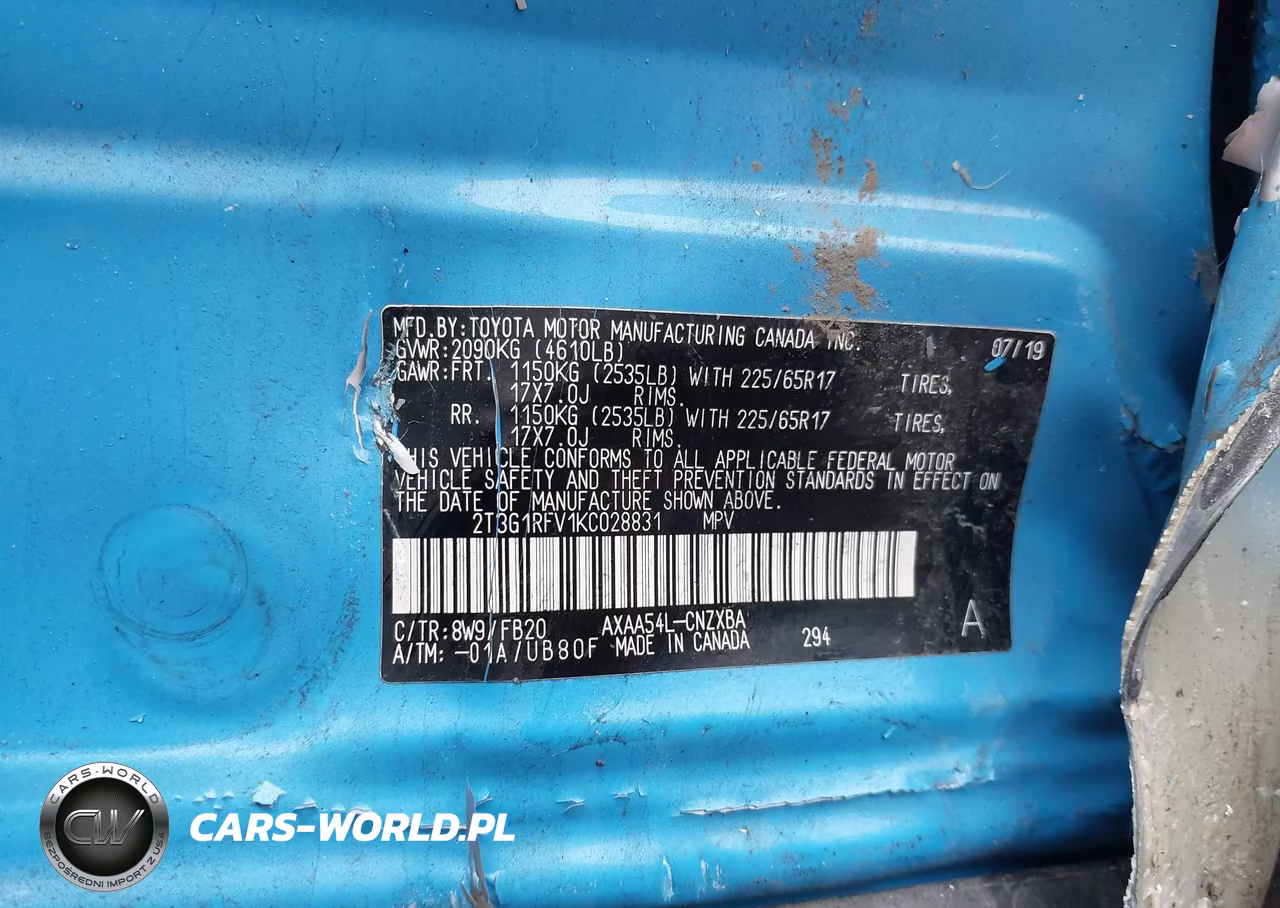 2019 Toyota Rav4 Le VIN:2T3G1RFV1KC028831 - 9