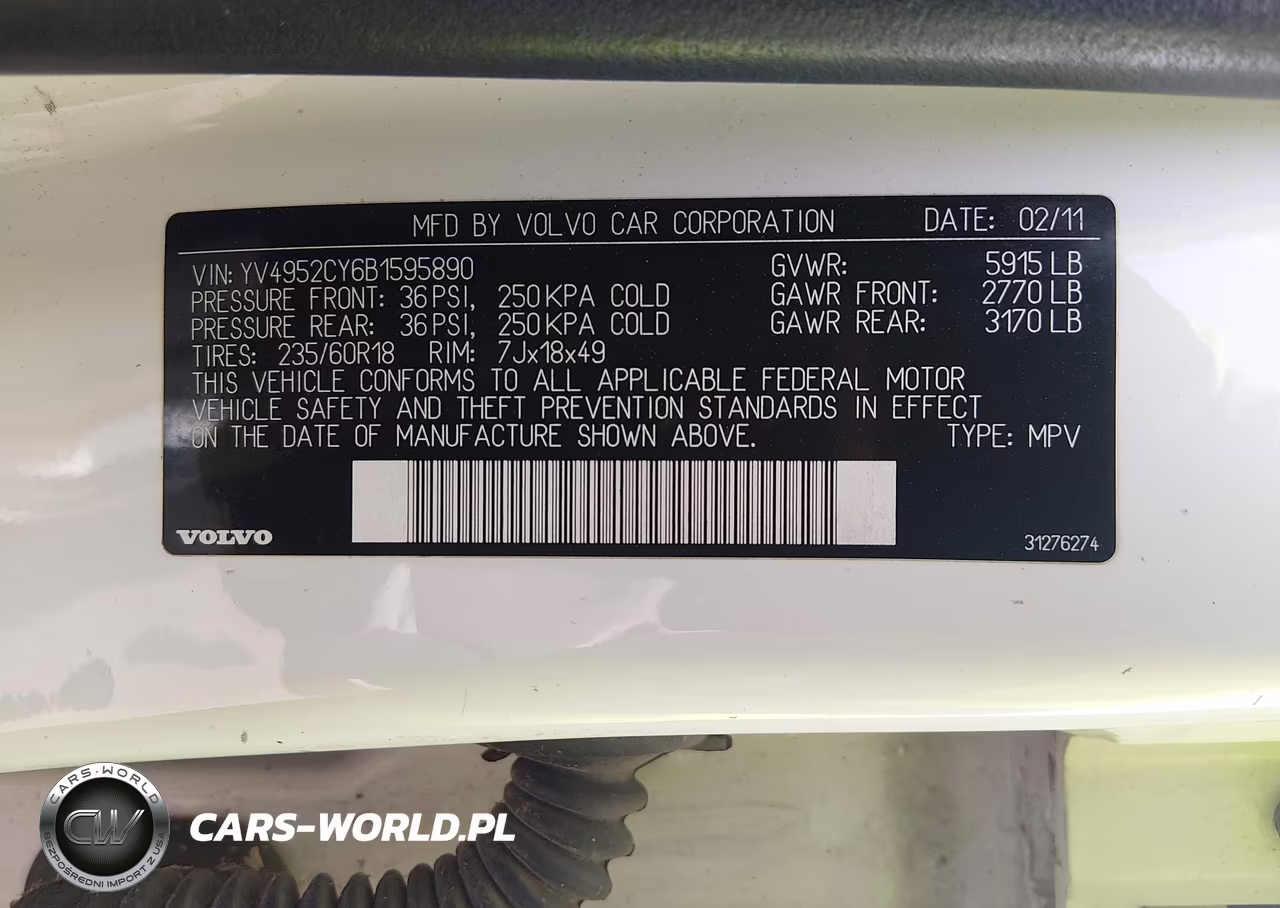 2011 Volvo Xc90 3.2 VIN:YV4952CY6B1595890 - 9
