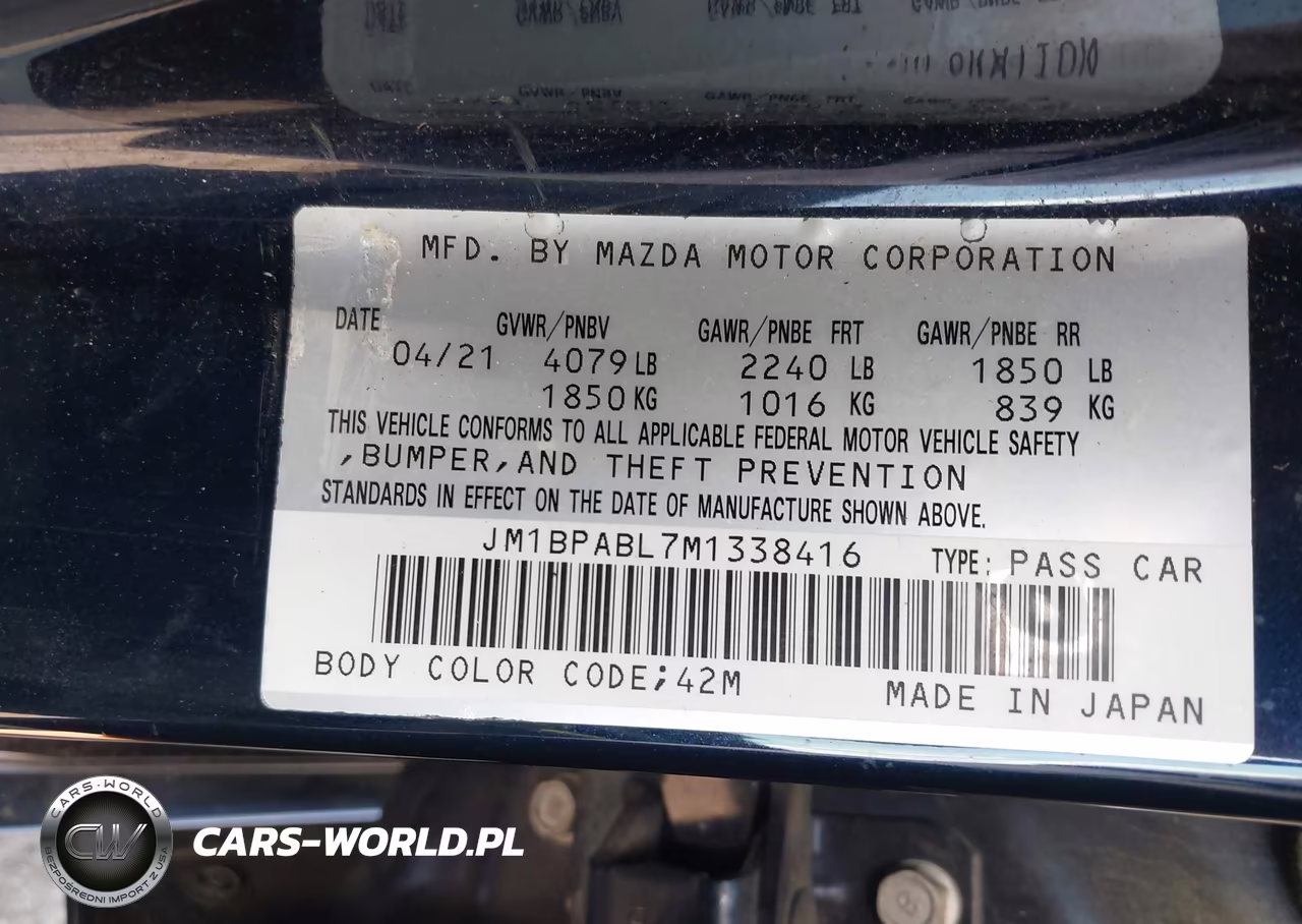 2021 Mazda Mazda3 Select VIN:JM1BPABL7M1338416 - 9