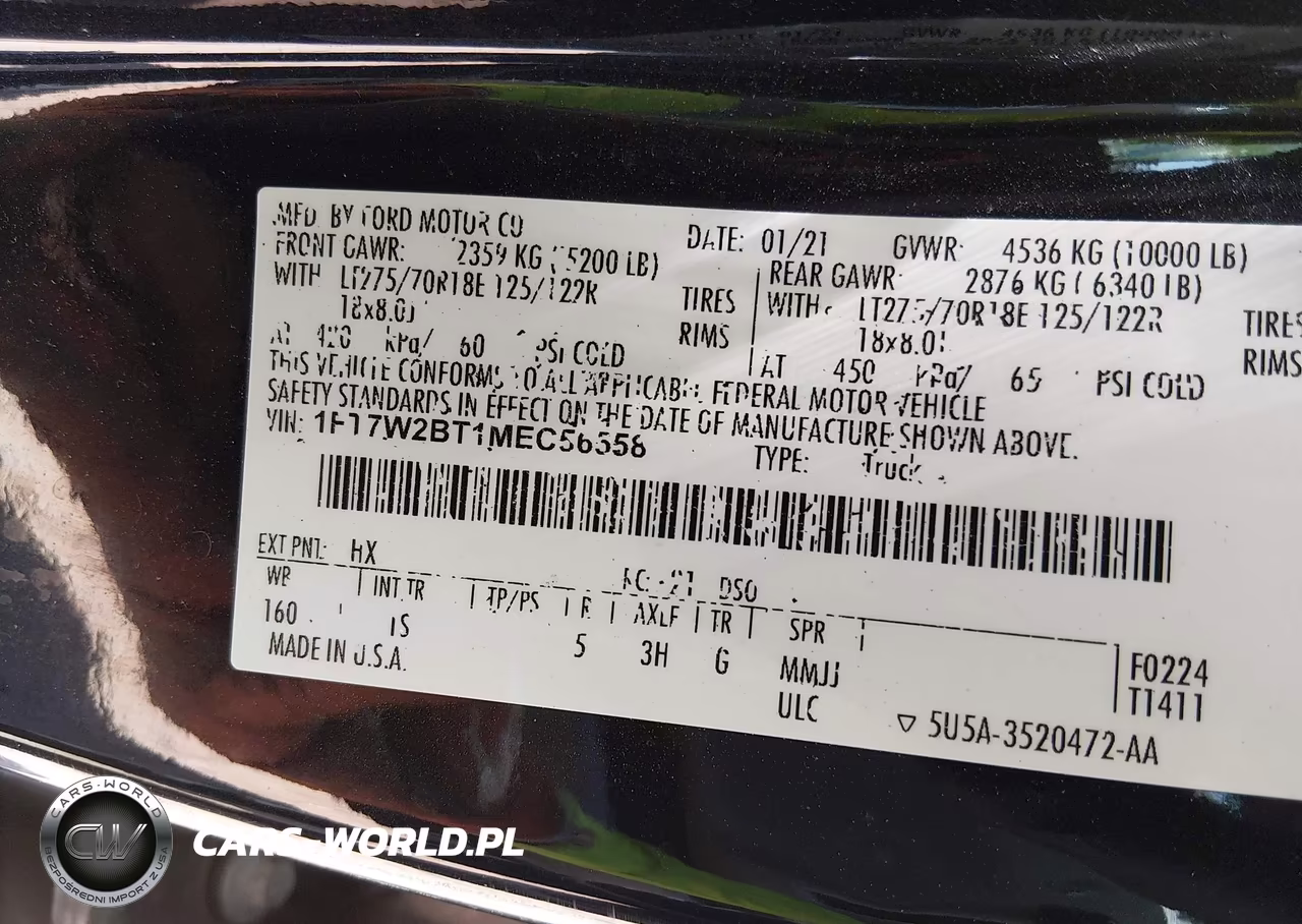 2021 Ford F-250 Xl VIN:1FT7W2BT1MEC56558 - 9
