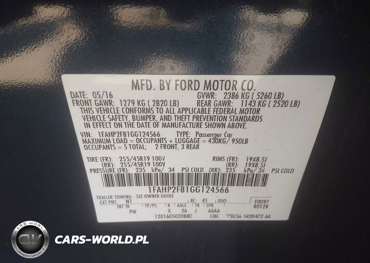 2016 Ford Taurus Limited VIN:1FAHP2F81GG124566 - 9