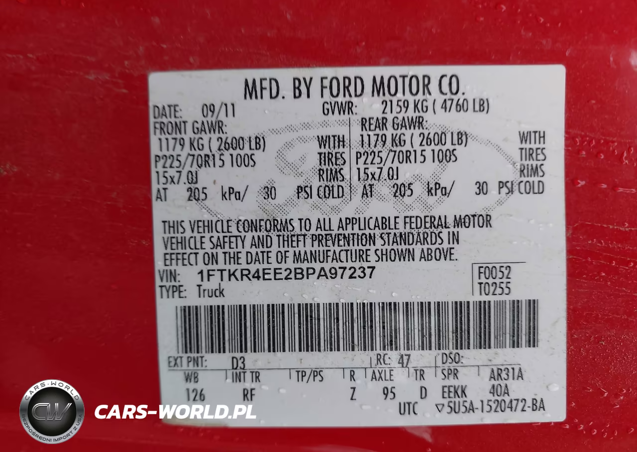 2011 Ford Ranger Xlt VIN:1FTKR4EE2BPA97237 - 9