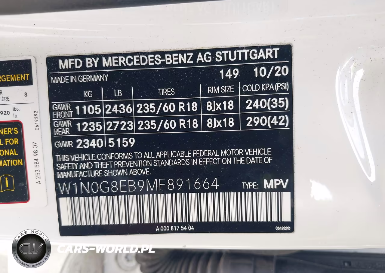 2021 Mercedes-Benz Glc 300 4Matic Suv VIN:W1N0G8EB9MF891664 - 9