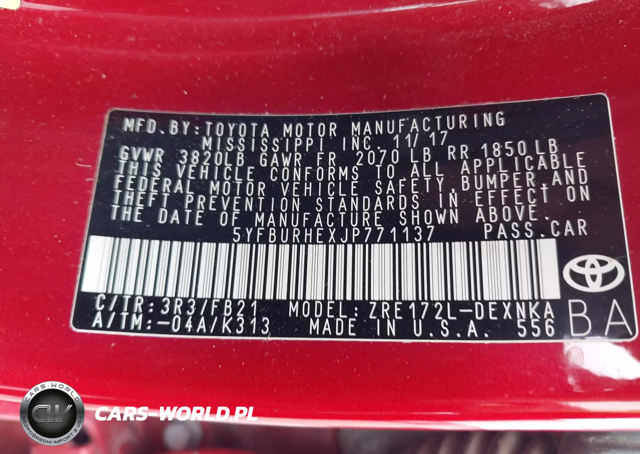 2018 Toyota Corolla Le VIN:5YFBURHEXJP771137 - 9