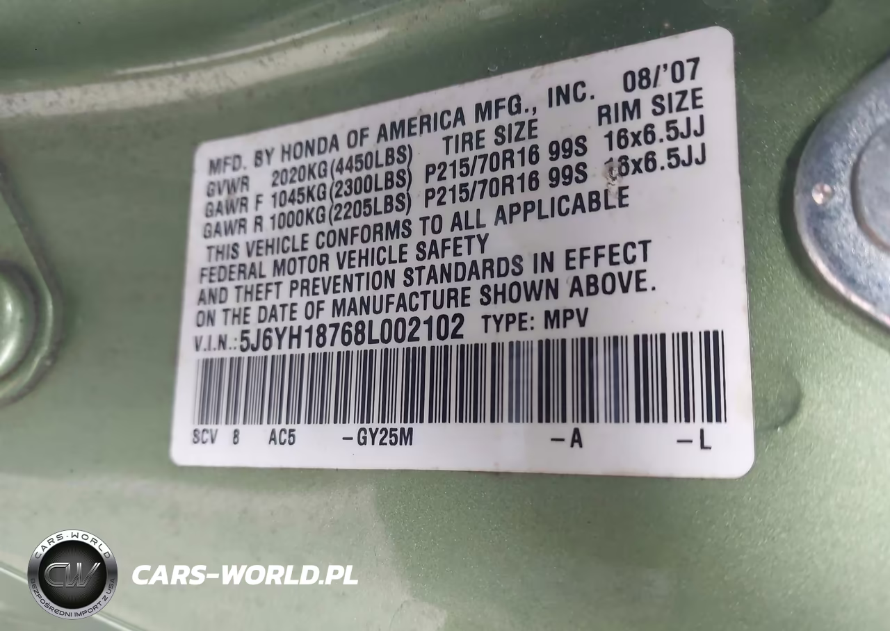 2008 Honda Element Ex VIN:5J6YH18768L002102 - 9