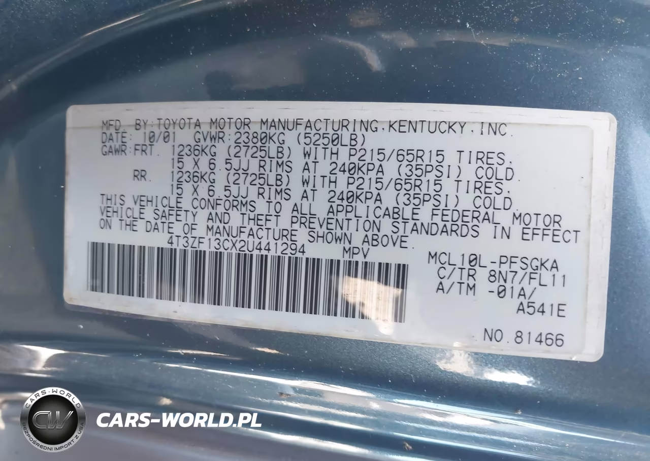2002 Toyota Sienna Le-Xle VIN:4T3ZF13CX2U441294 - 9