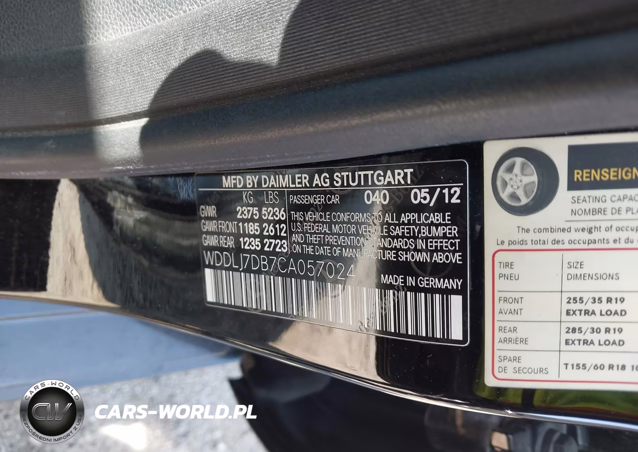 2012 Mercedes-Benz Cls 550 VIN:WDDLJ7DB7CA057024 - 9