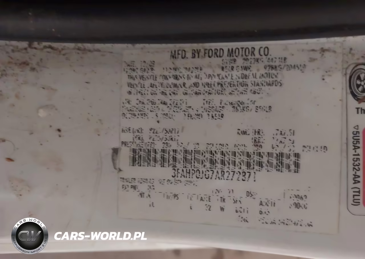 2010 Ford Fusion Sel VIN:3FAHP0JG7AR272871 - 9