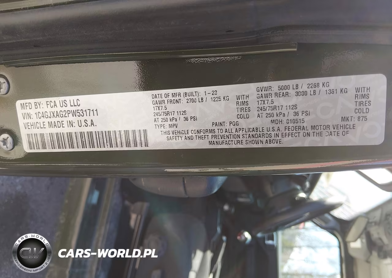 2023 Jeep Wrangler 2-Door Sport 4X4 VIN:1C4GJXAG2PW531711 - 9