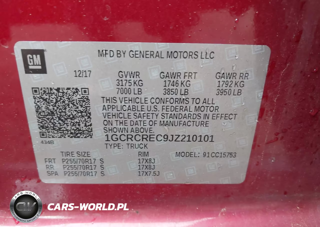 2018 Chevrolet Silverado 1500 1Lt VIN:1GCRCREC9JZ210101 - 9