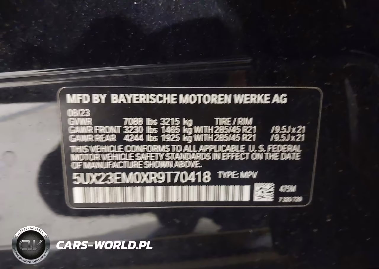 2024 BMW X7 xDrive40I VIN:5UX23EM0XR9T70418 - 9