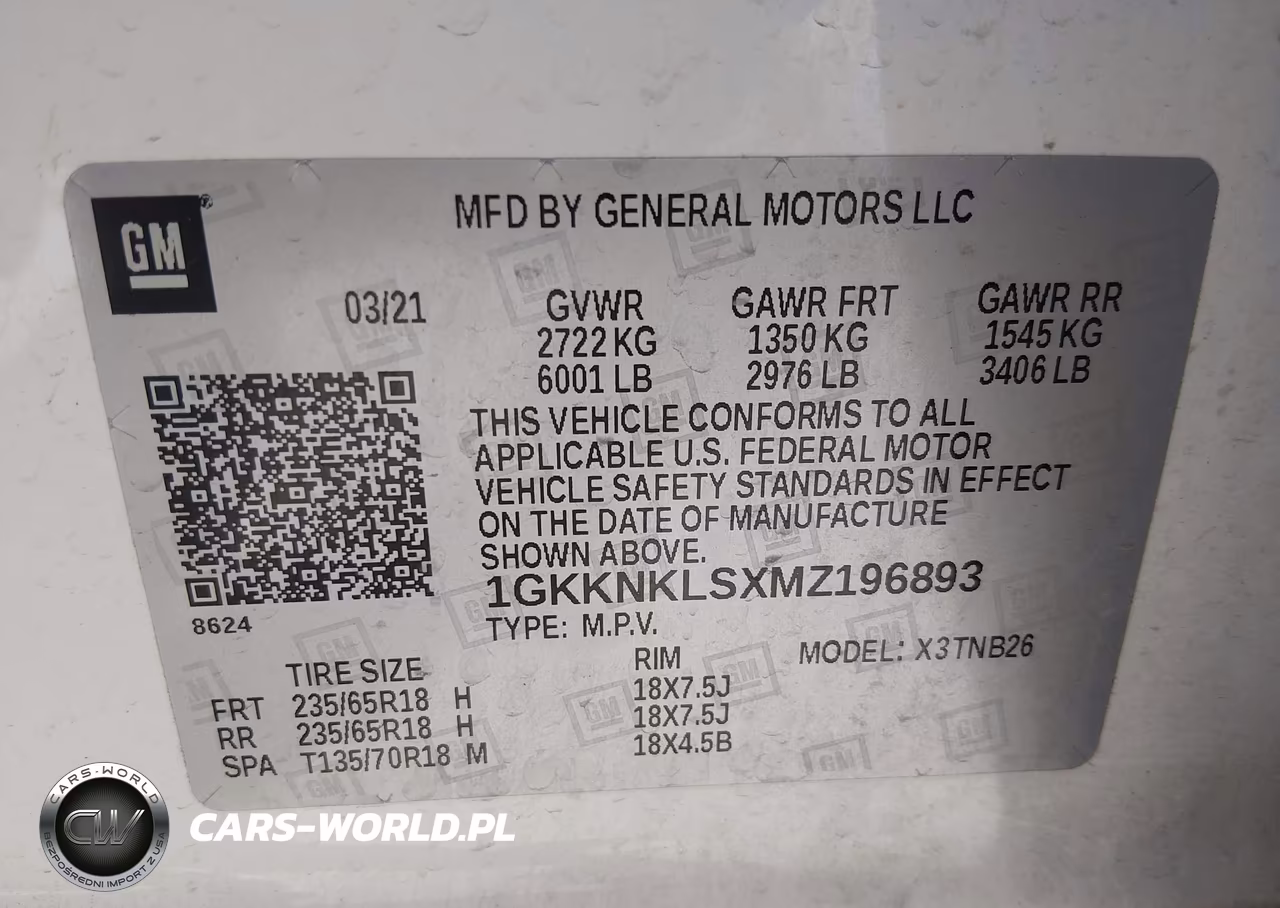 2021 GMC Acadia Fwd Sle VIN:1GKKNKLSXMZ196893 - 9