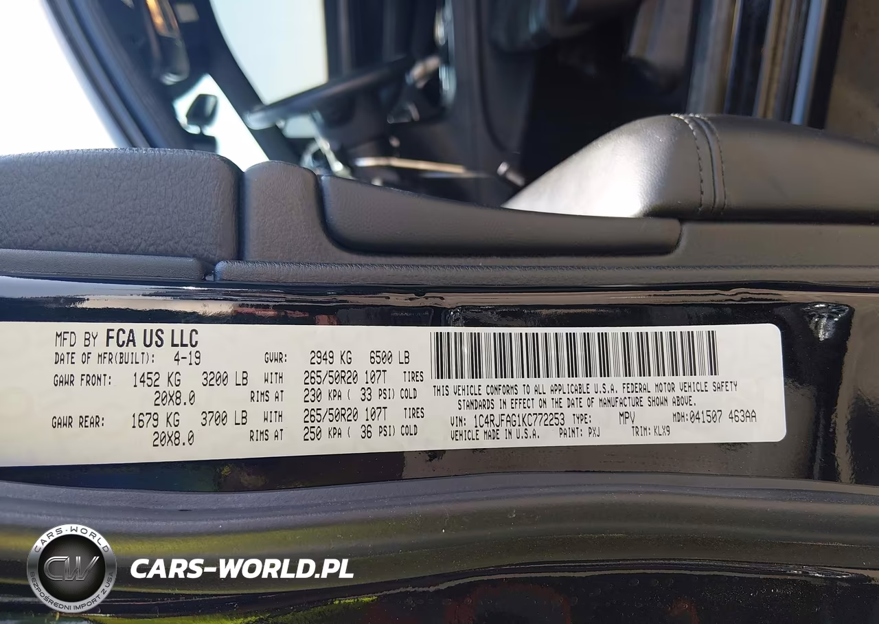 2019 Jeep Grand Cherokee Altitude 4X4 VIN:1C4RJFAG1KC772253 - 9