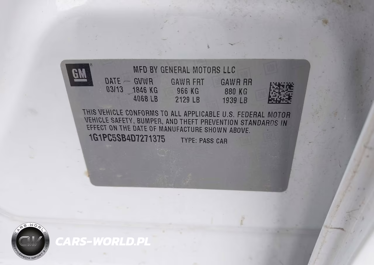 2013 Chevrolet Cruze 1Lt Auto VIN:1G1PC5SB4D7271375 - 9